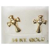 $140 14kt Gold 14KT Yellow Gold Cross Baby