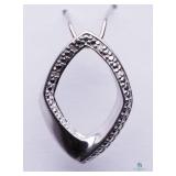 Diamond and Sterling Silver Pendant Sterling