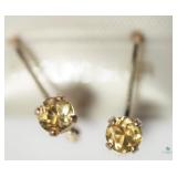 Citrine and Silver Earrings Sterling Silver