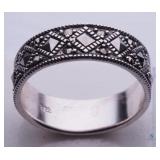 Silver Marcasite Ring Sterling Silver Marcasite