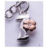 St. Silver Diamond Rhodium Pendant Sterling