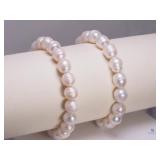 2 FreshWater Pearl Bracelets Pair of Freshwater