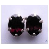 Garnet St. Silver Earrings Sterling Silver Garnet