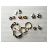 St. Silver assorted Earrings (7) Set of 7 -