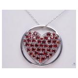 St.Silver Cubic Zirconia Pendant Necklace