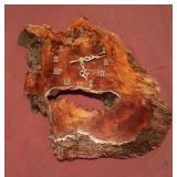 Wood Clock Handmade clock. 1978. ""C""