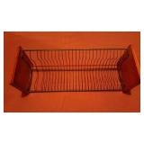 CD & VHS holder - metal and wood Holds 26 CDs and