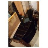 Wood and glass entertainment center 3 glass