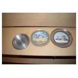 2 plates , and 1 pewter