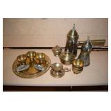 14 piece Brass Arab tea set