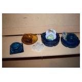 13 glass assorted 3 saucers