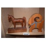 Wood carved animals