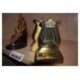 Brass Harp bookends