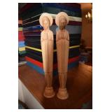 Praying Nuns identical wooden statues