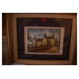 pictures of 3 French castles and one church