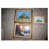 3 framed Pictures of Mont Saint Michel