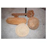 wooden Key holder and Baskets