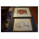 "Sledding Through Town" by -GT Lewis Painting