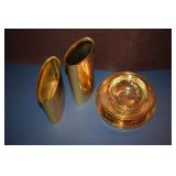 Brass Vases and 24k Gold Plated Bowls
