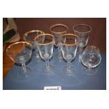 Glassware - Gold Rim Set