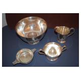 Silverplate bowls and dish