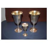 Silverplate goblets