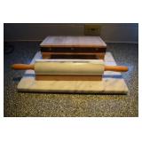 Butcher block and marble cutting board