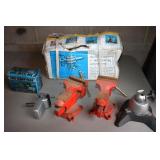 Lot of Vises (4) and Clamp Pads (1)