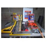 Lot of Assorted Measurement Tools, Levels, and Squ
