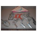 Lot of 11 right angle and other clamps