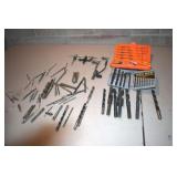 Lot of assorted drill bits and chuck keys (approx