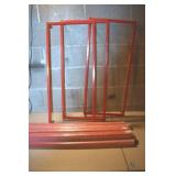 Lot of metal shelving pieces