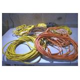 Lot of Assorted Extension Cords and Shop Lights (A