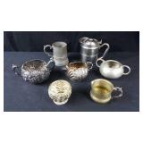 Silverplate, Aluminum and Pewter Pieces - Seven (7