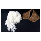 Mink Collar and Criocheted Shawl