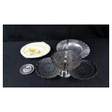 Four (4) items - Assorted Plates and Dishes