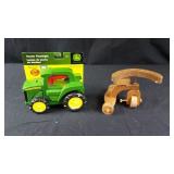 Tractor Flashlight and Wooden Tricycle