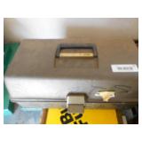 Foldout tool box with tools and more