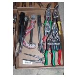 Lot of Approx 11 Tin Snips and other cutting tools