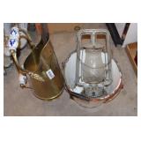 Lot of assorted fireplace decor