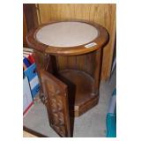 Stone inlay end table