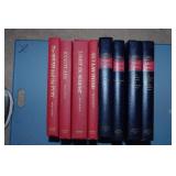 Lot of 4 red, 4 blue books
