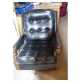 Black Vinyl Recliner