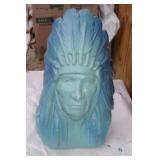 Van Briggle pottery in Ming Blue - Chief Two Moons