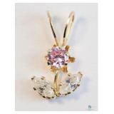 10K Cubic Zirconia Pendant