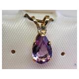 10KT Amethyst Pendant