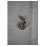 Pink sapphire & diamond pendant