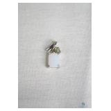 Opal & Peridot Platinum over Sterling Pendant