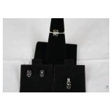 Mystic Gemstone Set, Pendant, Earrings, Ring Sterl