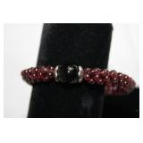 Genuine Garnet Onyx Bracelet